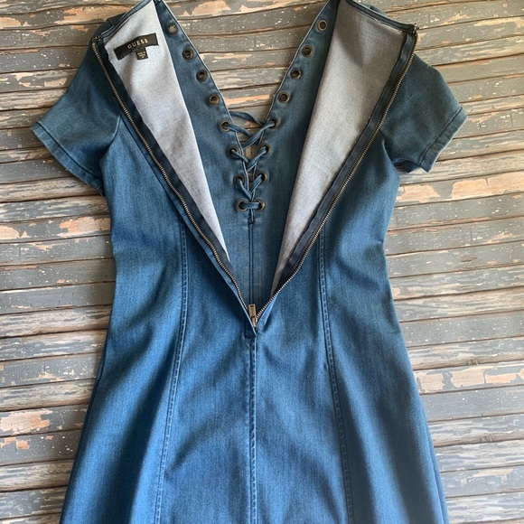 Guess shaylay denim push up lace up dress - Picture 8 of 8